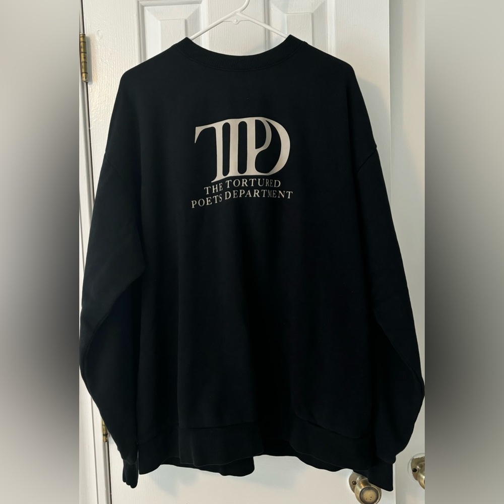 BRAND NEW, NEVER WORN - Taylor Swift TTPD Black Crewneck official merchandise.